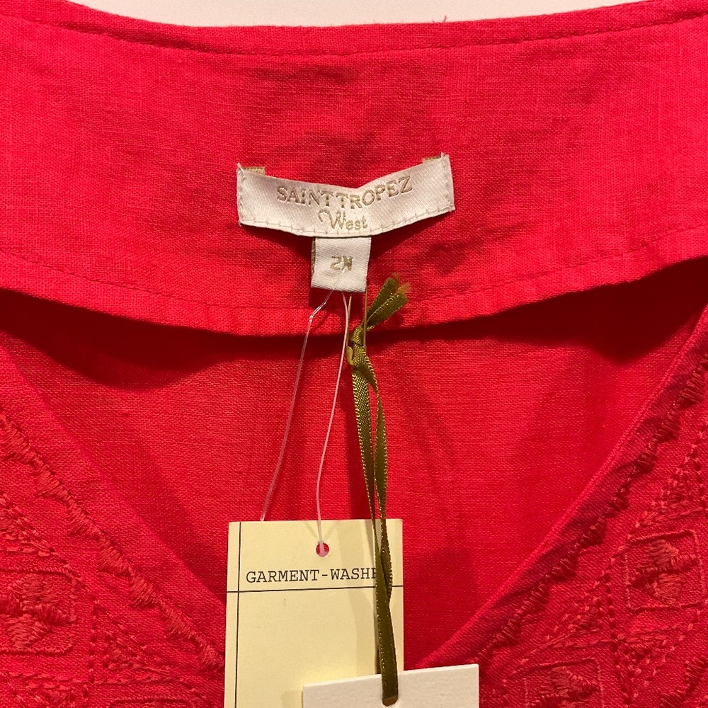 Saint Tropez West Sleeveless Red Top Size 2X NWT - Picture 2 of 12